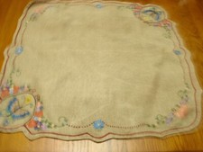 31x33 3/4 Beige Embroidered Table Cover