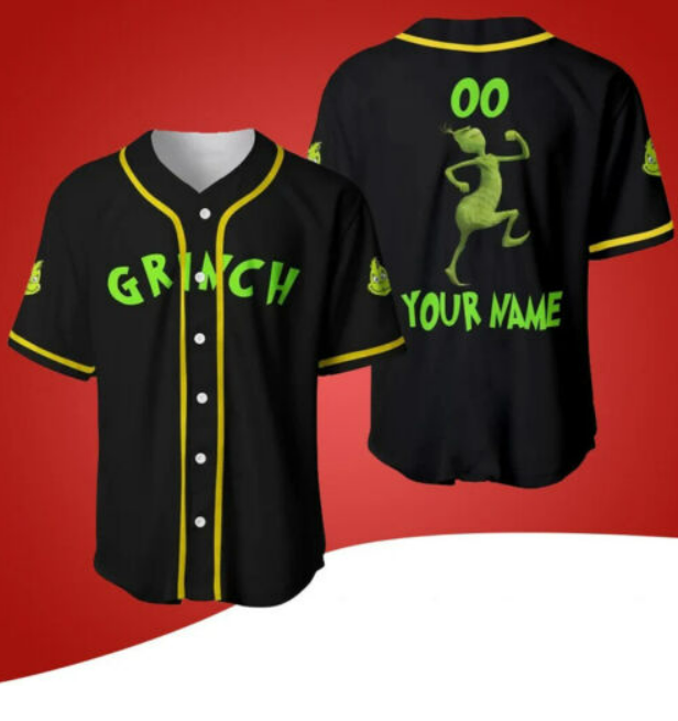 Jersey baseball The Grinch Jersey Baseball jersey- gift shirt. jersey for fan,