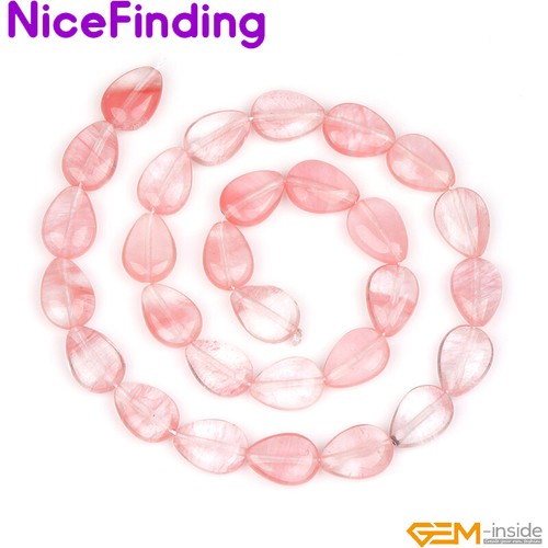 27pcs Natural Gemstone 10x14mm Flat Teardrop Jewelry Making Beads 15" Bracelet - Picture 109 of 237