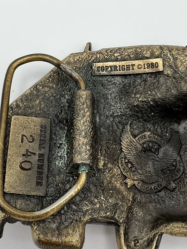 Brass, Great American Belt Buckle Co. Semi Camion - Made in USA - Vintage anni 80 - Foto 3 di 6