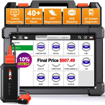 ANCEL X7 HD 24V Diesel Heavy Duty Truck Scanner E-CU Coding All System DPF Regen
