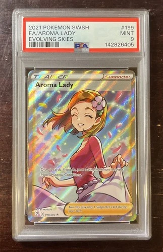 Pokemon TCG 2021 Aroma Lady 199/203 Evolving Skies PSA 9 MINT