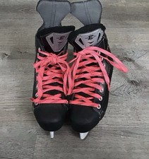 Easton Synergy EQ9.9 Youth Hockey Ice Skates Size 3 Red Black Silver Pink