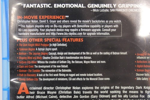 Batman Begins & Dark Knight Blu-Ray Superhero Action Christian Bale Heath Ledger - Picture 13 of 15