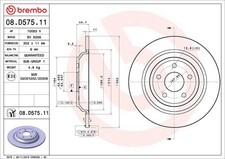 2x BREMBO Bremsscheibe PRIME LINE - UV Coated 08.D575.11 für FORD KUGA 3 DFK 4