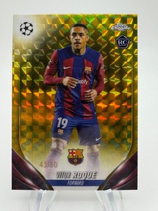 2023-24 Topps Chrome UEFA VITOR ROQUE Rookie Gold Geometric Refractor /50 #28