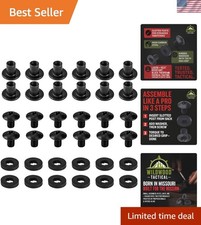 Secure  Reliable Black Chicago Screws for Custom Holsters - 12 Sets Included