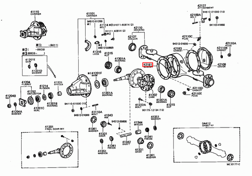 Genuine LandCruiser 105 100 80 Series HZJ FZJ UZJ HDJ FJ Rear Diff Centre Gasket - Picture 13 of 20