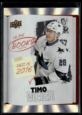 2024-25 Upper Deck Tim Hortons In The Books Timo Meier #ITB-7