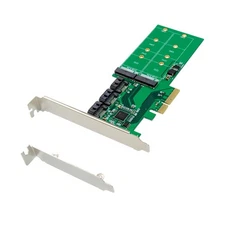 PCIe x4 Server Controller Storage Expansion Card JMB585 M.2 & SATA 6Gbps Adapter