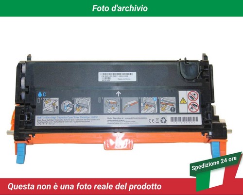 593-10290 Dell 3130cn Color Laser Printer Cartuccia del Toner Ciano - Zdjęcie 3 z 4