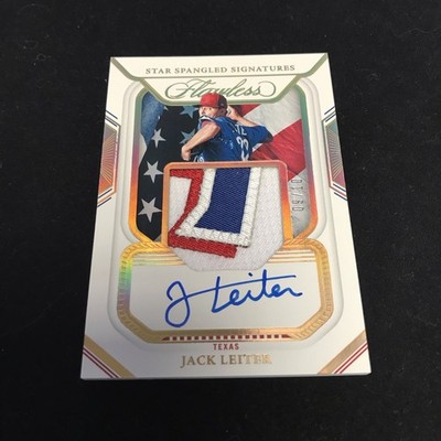 2023 Flawless Jack Leiter Star Spangled Signatures Patch Gold Auto #09/10