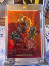 SkyBox 2024 Marvel Masterpieces '92 Platinum Spider-Man #87 Red Prism 135/492