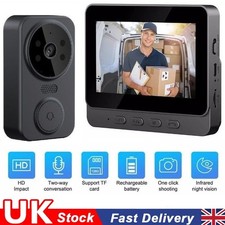 Smart Wireless Video Doorbell with Monitor Security Camera Door Bell Intercom