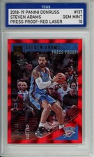 2018-19 PANINI DONRUSS PRESS PROOF-RED LASER STEVEN ADAMS /99 TCGS GM MT 10 N1