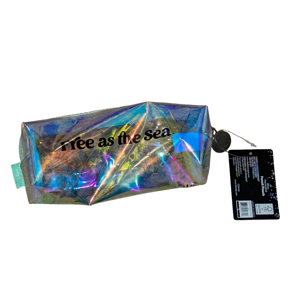 Disney Princess Iridescent Ariel Pencil Case, Pouch with Zipper Closure Bag Tote - Image 3 of 3