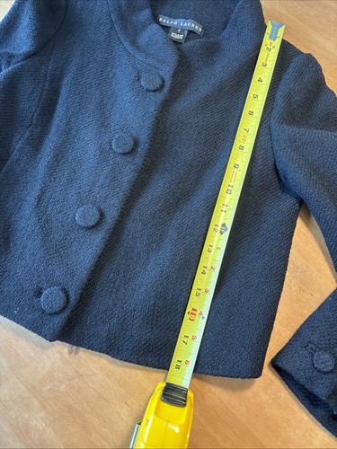95 VTG Ralph Lauren Black Label Wool jacket topper Blazer Jacket Size 6 USA - Picture 7 of 10