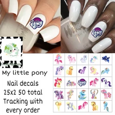 My Little Pony Waterslide Decals Finger Nail, Instructions (set of 50) KC