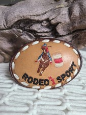 Vintage NOCONA Collectible Leather Belt Buckle With Horse  Rider pre-owned