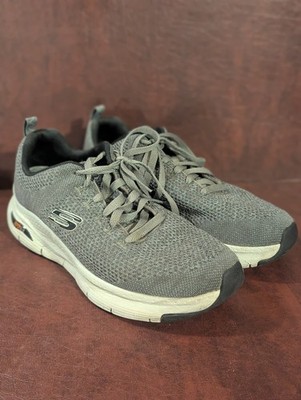 Skechers Go Walk Arch Fit Gray Lace Up Running Sneakers Men's US 8.5