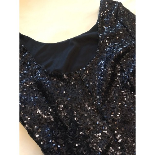 Lulus Delightful Ways Sequin Mini Dress Navy Blue Womens Sz Small Bodycon - 第 9/11 張圖片