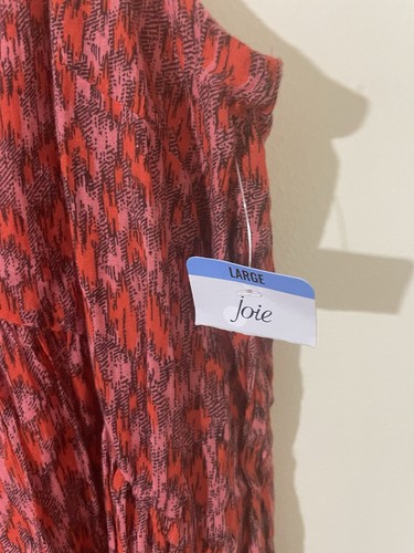 New Anthropologie Joie Tea Rose Red Tiered Maxi Dress Large Sleeveless Boho Chic - Picture 7 of 7