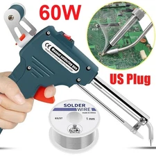 New 60W Solder Gun Kit Auto Soldering Feed Hand-Held Welding Iron Power Tool Kit