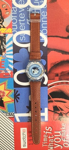 Reloj Swatch TONITE GN145 1994 Estándar Caballeros Movimiento 24 Horas Nuevo Antiguo Stock - Imagen 3 de 8