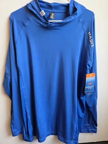 Habit Summit View Performance Nautical Blue Large Outdoors Long Sleeve UPF 50+