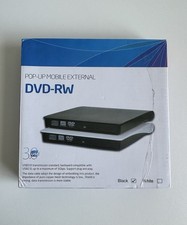 External USB 3.0 DVD-RW Drive Portable CD/DVD Burner Reader Black