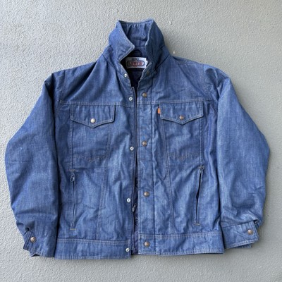 VTG 1970s Levis Ski Jacket Trucker Denim Orange Tab Men's VTG 1970s Levis Ski Jacket Trucker Denim Orange Tab Men's