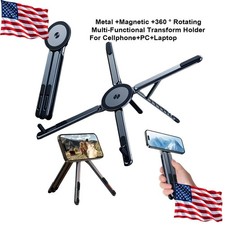 Magnetic Phone Holder 3-in-1 Selfie Stick Foldable Tripod Stand for iPhone iPad