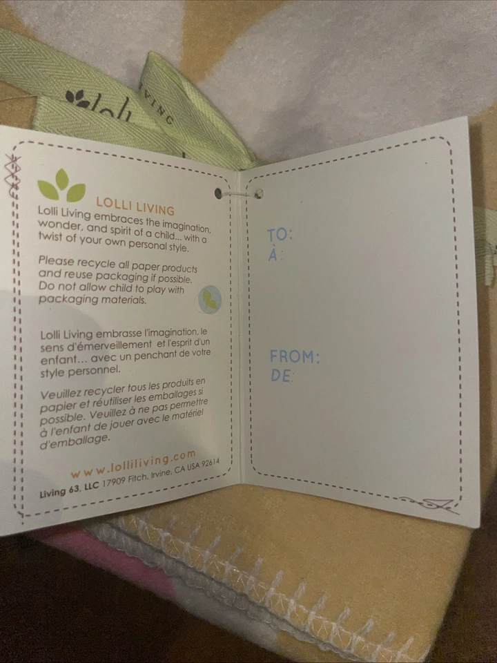 Brushed Cotton Baby Blanket Yellow Pink White Flowers Lolli Living 30x40 - Image 4 of 4