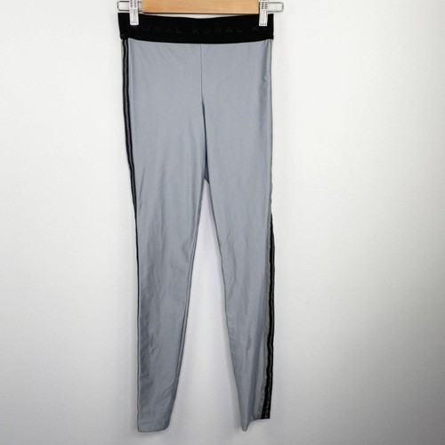 Koral Meteorite Grey Silver Rhys Mid Rise Energy Leggings Women's Size Small S