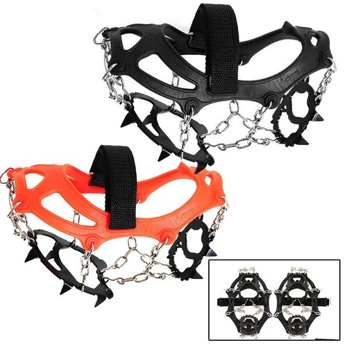 12 crampons �� pointes pour randonn��e et escalade avec construction en acier au - Photo 2 sur 14