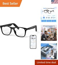 AI Glasses for Men  Women, Smart Glasses Powered by ChatGPT, AI Real-time Tr...