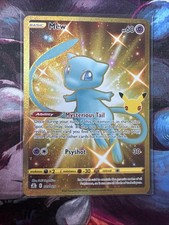 Carta Pokemon Celebrazioni Mew 25° Oro Lucido Holo 025/025 Segreta Rara