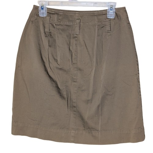 Ann Taylor khaki Knopfleiste A-Linie Rock Damen ca. Größe 6 Büro adrett - Bild 4 von 6