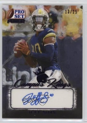 2021 Leaf Pro Set Power Campus Kings Purple Spectrum Foil /25 Jeff Sims Auto nd3