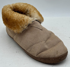 Old Friend Mens Bootee 12 Gray Suede Fold Over Round Toe Casual Slip On Slippers