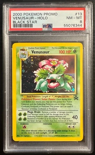 2000 Pokemon Promo VENUSAUR Holographic Black Star PSA 8