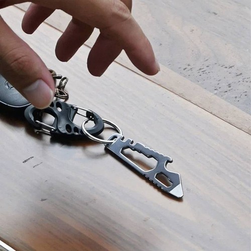 Mini EDC Multitool Schlüsselanhänger Flaschenöffner Schraubenschlüssel Outdoor - Bild 9 von 11