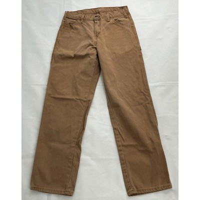 Dickies Carpenter Pants 32x32 Camel Tan Canvas Baggy Dungarees Workwear Mens