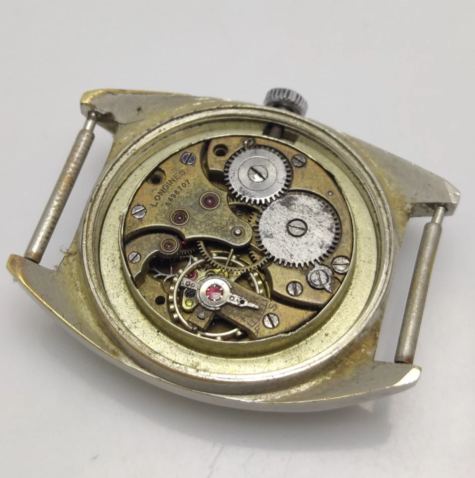 Movimiento de reloj pulsera manual mecánico Longines vintage para piezas equilibrio fino Foto 2 de 4