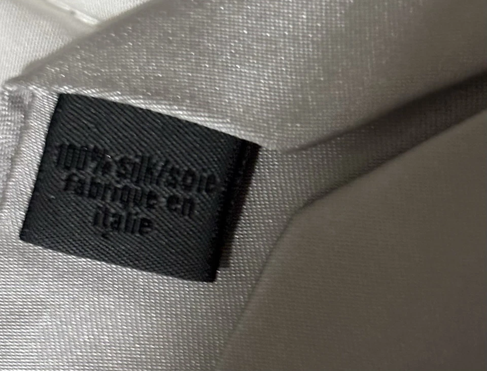 NWOT John Varvatos Men's Pewter Grey Silk Tie $125 Made In Italy - Image 4 of 4