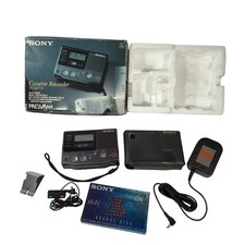 Sony Pressman TCM-77V VOR Auto Reverse Cassette Recorder Tested Working