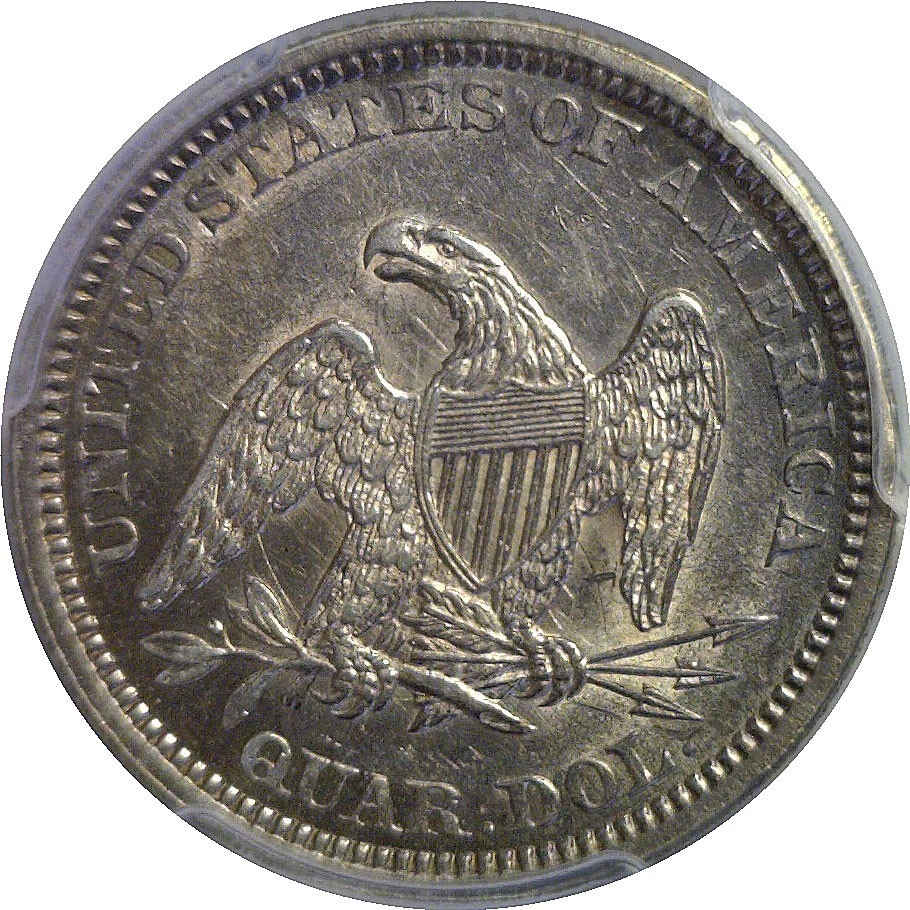 1864 Seated Liberty Quarter  PCGS AU-55 - Image 3 of 3