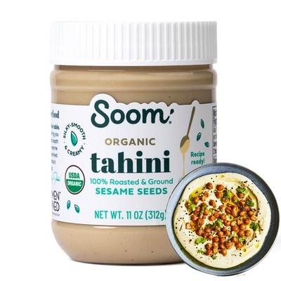 Soom Foods Organic Tahini 11oz (1 Pack) | Roasted & 11 Ounce (Pack of 1)