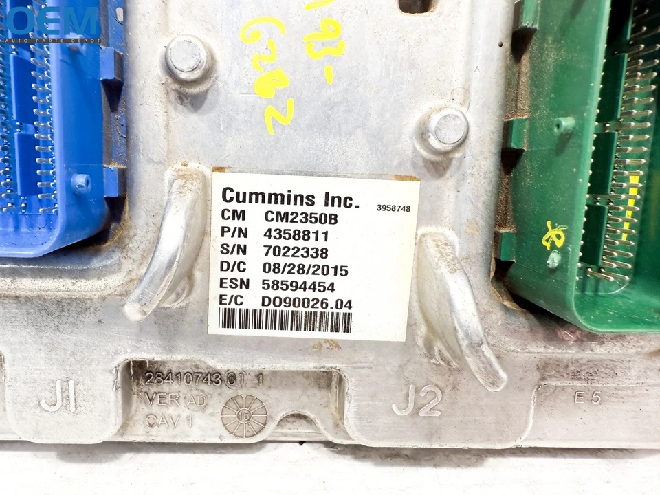 RAM 2500 3500 2016-2017 6,7 L diésel ECM módulo de control computadora 4358811 OEM Foto 2 de 4