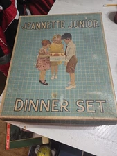 Vintage 14 Piece Jeannette Junior Pink Cherry Blossom Junior Dinner Set